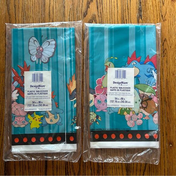 VTG Pokémon 2 NEW Packs Plastic Tablecloths 54”x96” Nintendo 2000 - Picture 4 of 5